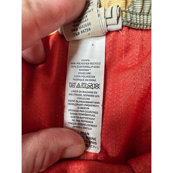LL Bean Vacation Land Swim Trunks Mens MED Geometric Stretch Southwest Lined - Picture 6 of 8